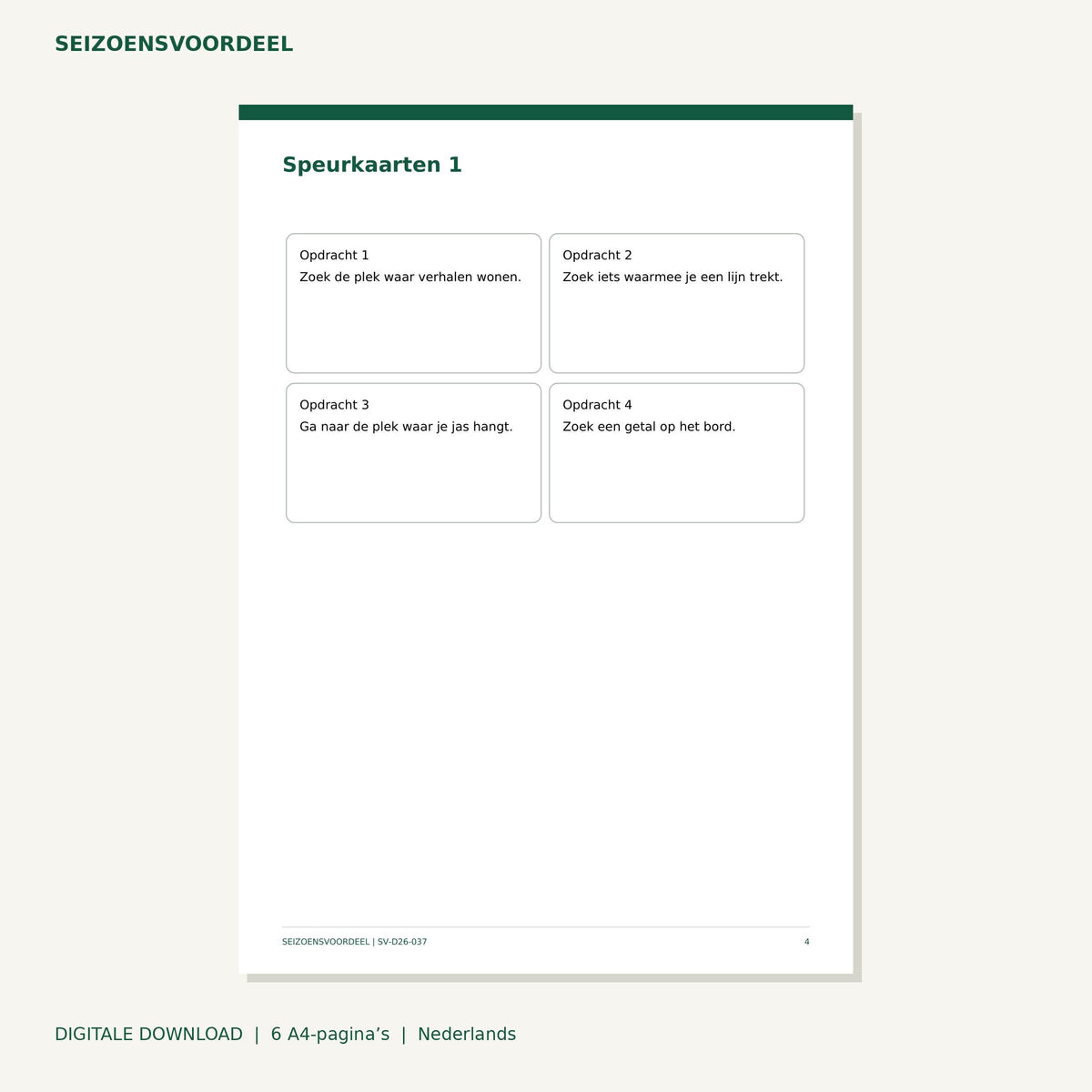 Sinterklaas speurtocht in de klas | Nederlandse A4 PDF | Digitale download
