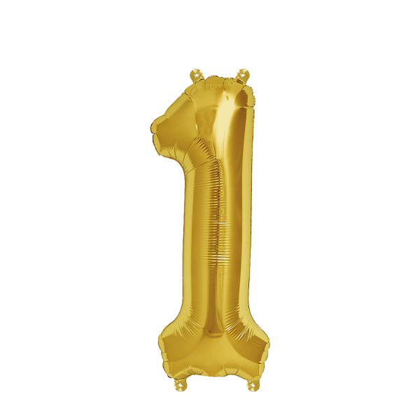 Ballon Folie Cijfer 1 Goud 35cm