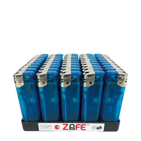 Zafe Aansteker Elektrisch Transparant Blauw