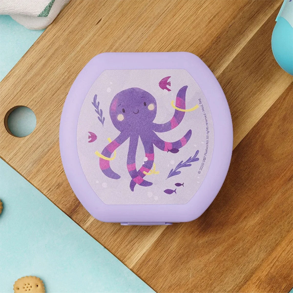Amuse Lunchbox Medium Paars Octopus
