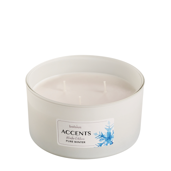 Bolsius Geurglas Accents Multi Lont Pure Winter 75/137mm