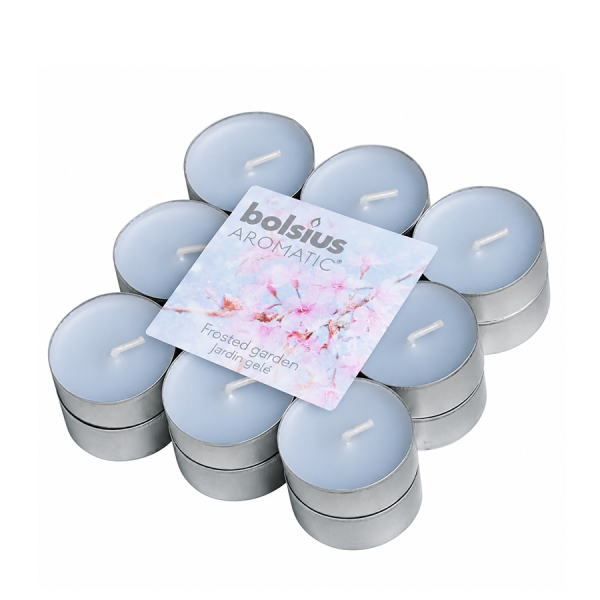 Bolsius Geurtheelicht Aromatic Frosted Garden 18 stuks