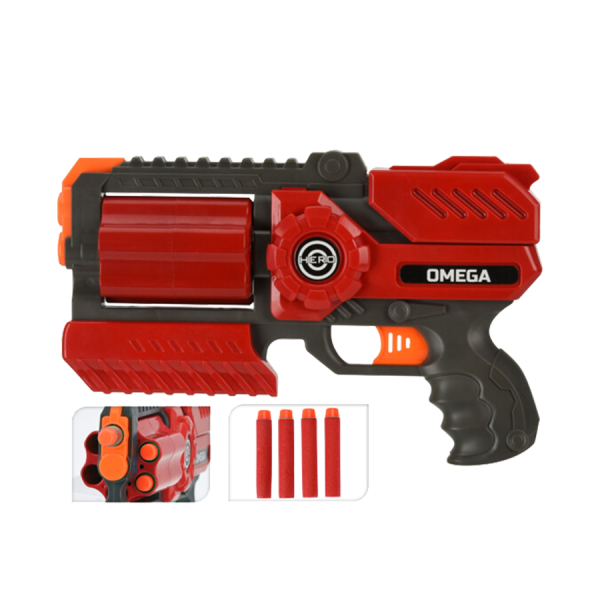 Dart Gun Omega Met 6 Darts Rood 25cm