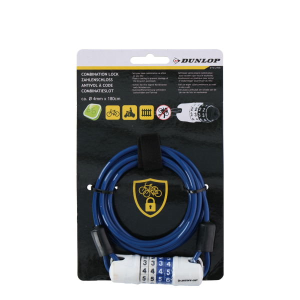 Dunlop Combinatieslot Ø4mm Blauw