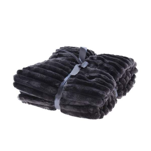 H&S Plaid Rib Petrol 130x150cm