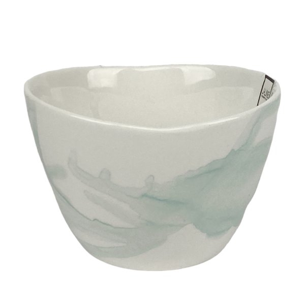 J-line Schaaltje Marmer Blauw Ø9x6cm