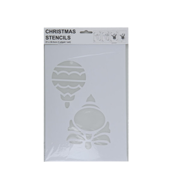 Sjabloon Kerstdesign Kerstbal 35x22cm