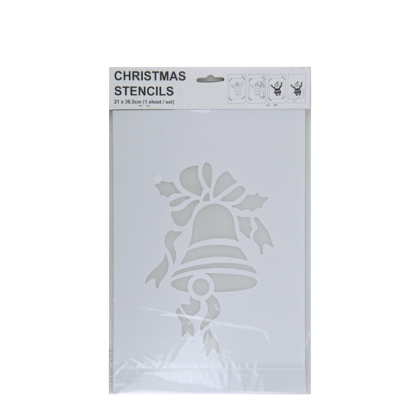 Sjabloon Kerstdesign Kerstbel 35x22cm