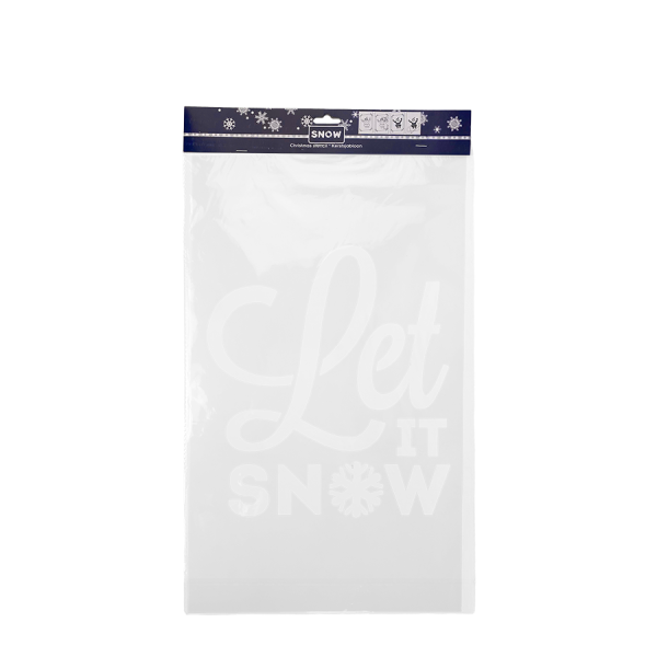 Sjabloon Kerstdesign Let it Snow Sneeuwvlok 50x30cm
