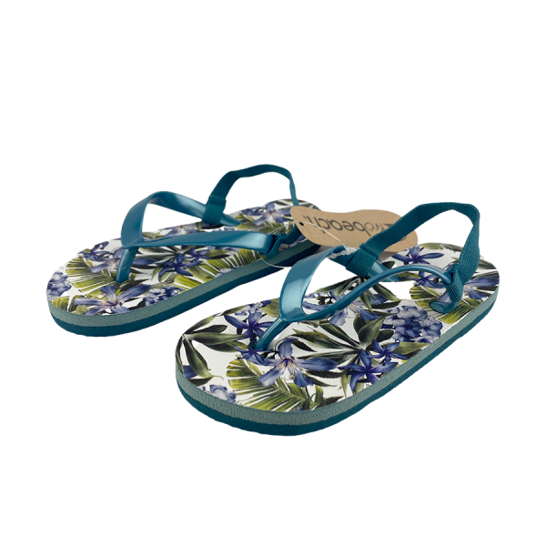 Slipper Kind Lily Flower Blauw Maat 21