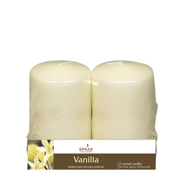 Spaas Stompkaars Vanilla 100/60mm 2 stuks
