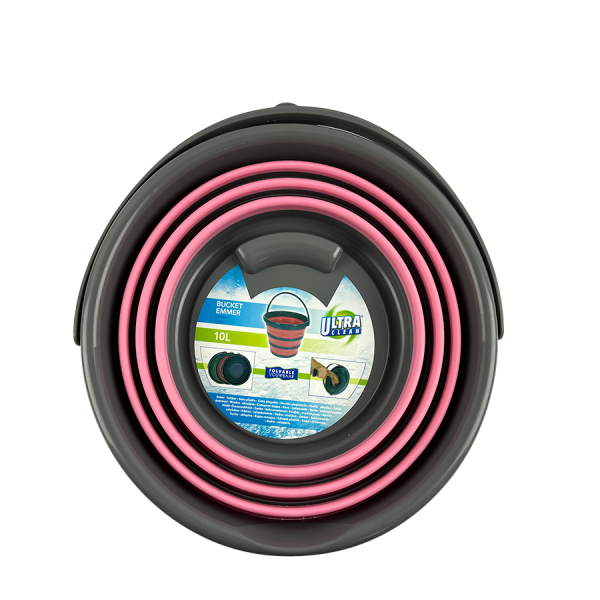 Ultra Clean Emmer Opvouwbaar Roze 10l