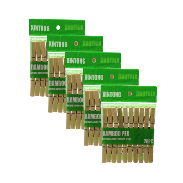 Xintong Wasknijpers Bamboo 100 stuks