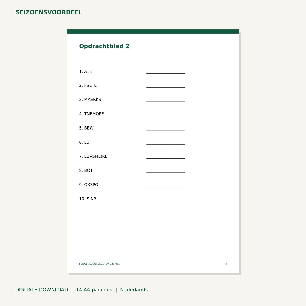 Halloween woordhusselspel | Nederlandse A4 PDF | Digitale download