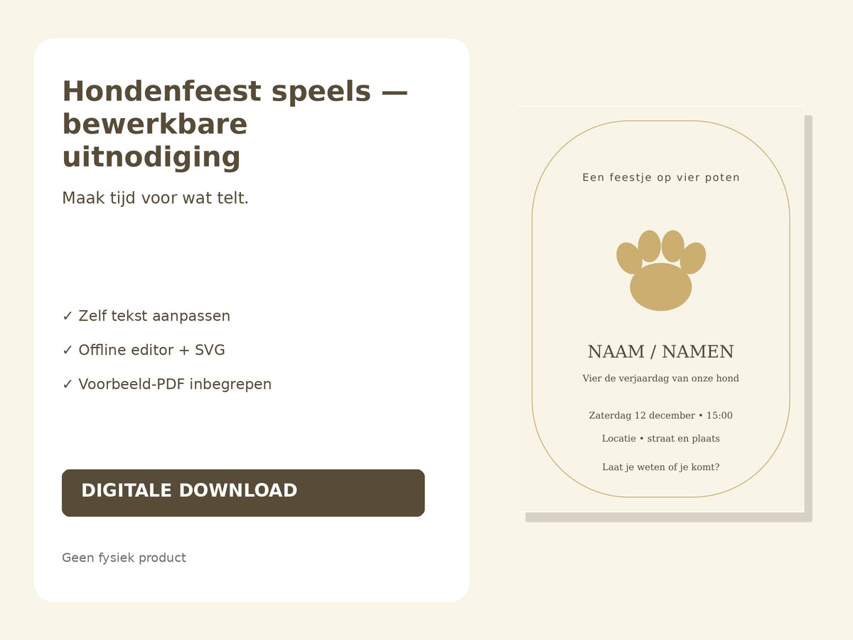 Hondenfeest speels — bewerkbare uitnodiging hoofdfoto