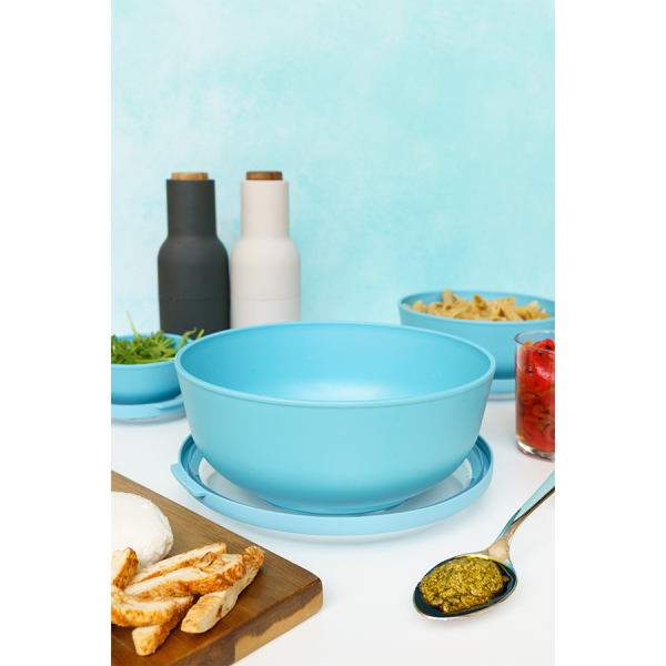 Amuse Life Dinner Bowl Met Deksel Blauw 2000ml