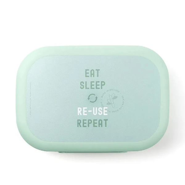 Amuse Lunchbox Medium Groen Eat Sleep Re-Use Repeat