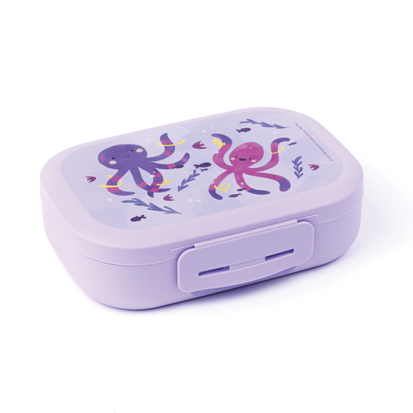 Amuse Lunchbox Medium Paars Octopus