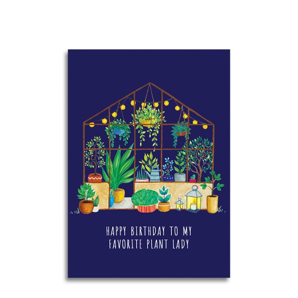 Art by Andu Wenskaart Greenhouse Garden