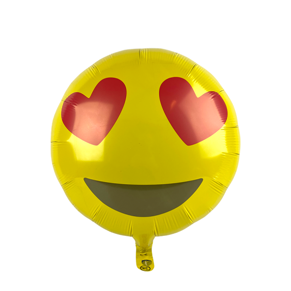 Ballon Folie Emoji Heart Eyes Ø46cm