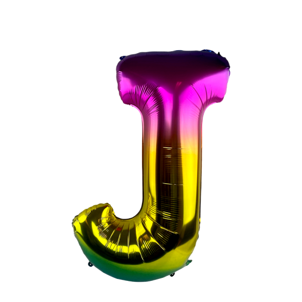 Ballon Folie Letter J Rainbow 86cm