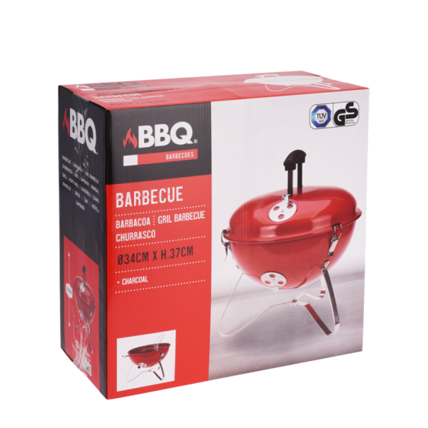 BBQ Tafel Barbecue Rond Rood Ø34cm