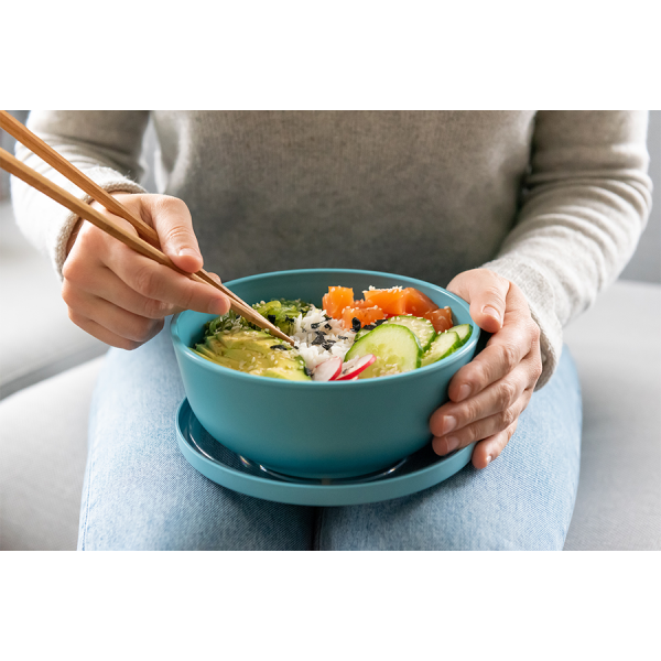 Amuse Life Lunch Bowl Met Deksel Blauw 1000ml
