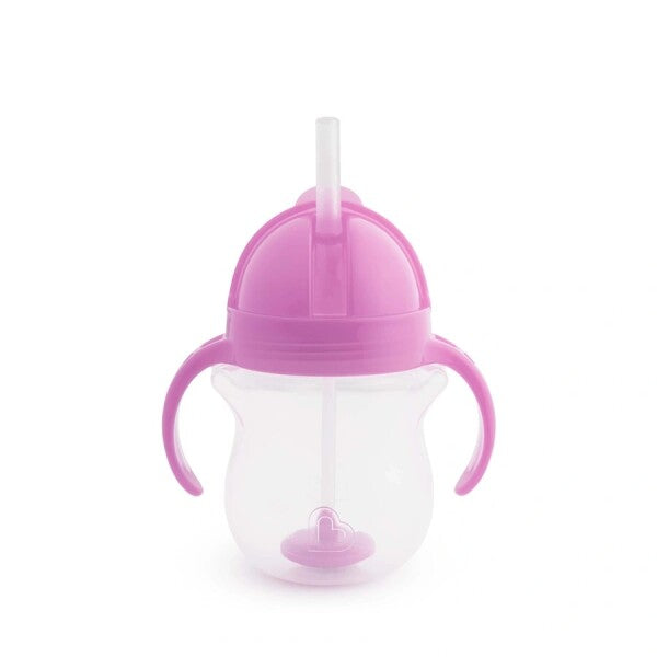 Munchkin Tip & Sip Straw Cup Weighted 207ml Roze/Paars Set 2-delig