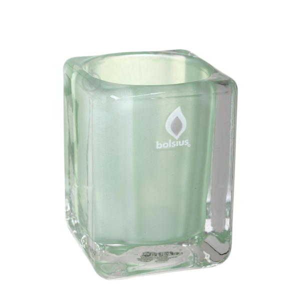 Bolsius Theelichthouder Glas Copper Green 76/55mm