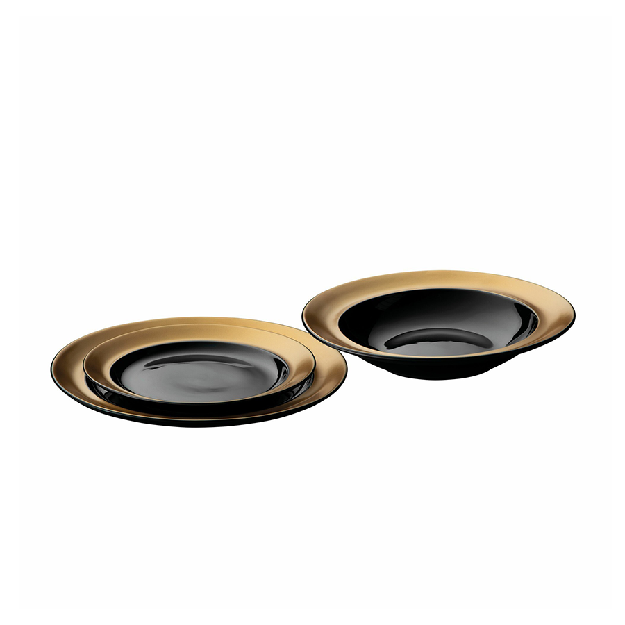 BergHOFF GEM Bordenset Zwart/Goud 3-delig