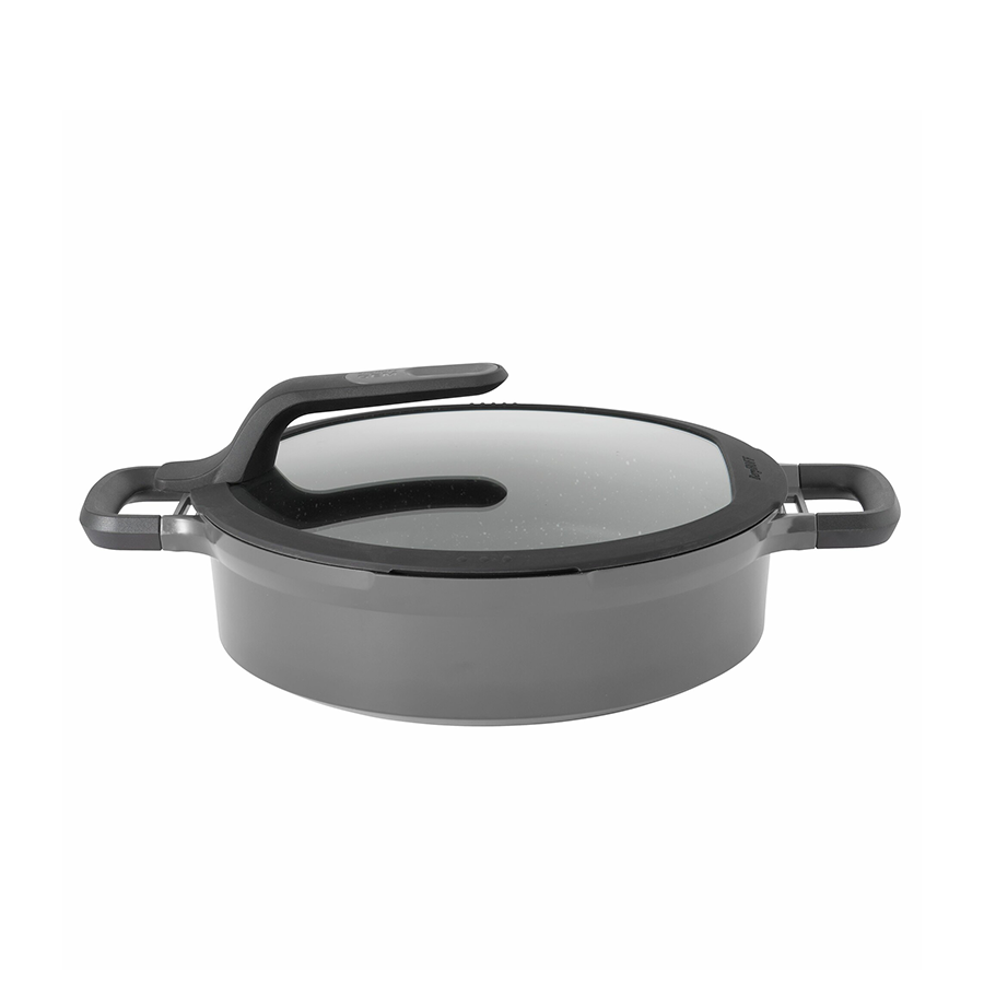 BergHOFF GEM Sauteerpan 2 Handvaten Met Deksel Stay Cool Grijs Ø28cm