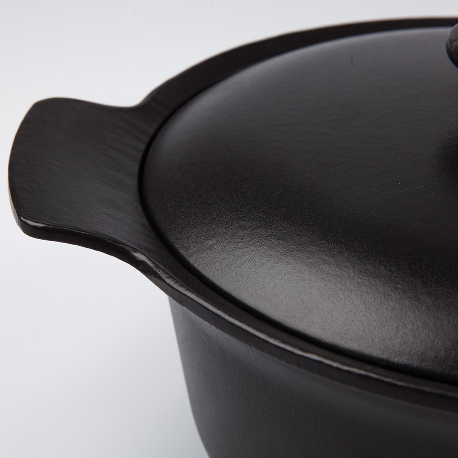 BergHOFF Ron Kookpot Met Deksel Gietijzer Zwart Ø24cm