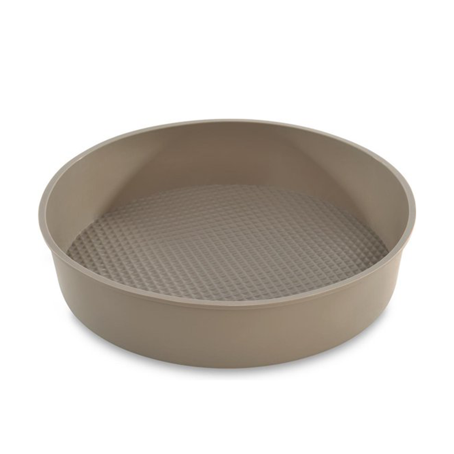 BergHOFF Studio Cakevorm Rond Wafelpatroon Silicone Beige 27,5x27,5x6cm