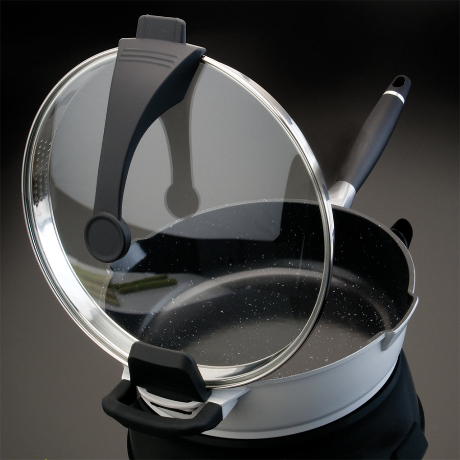 BergHOFF Virgo Sauteerpan Met Deksel Wit Ø28cm
