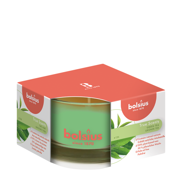 Bolsius Geurglas True Scents Green Tea 50/80mm
