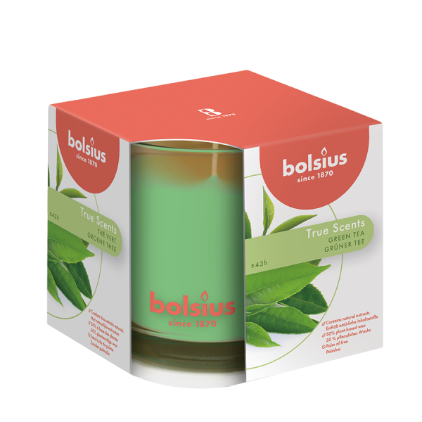 Bolsius Geurglas True Scents Green Tea 95/95mm