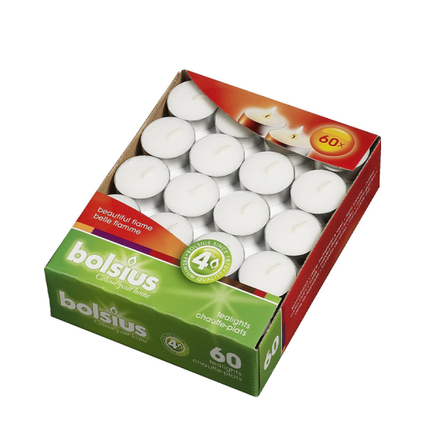 Bolsius Theelichten 4 uur 60 stuks