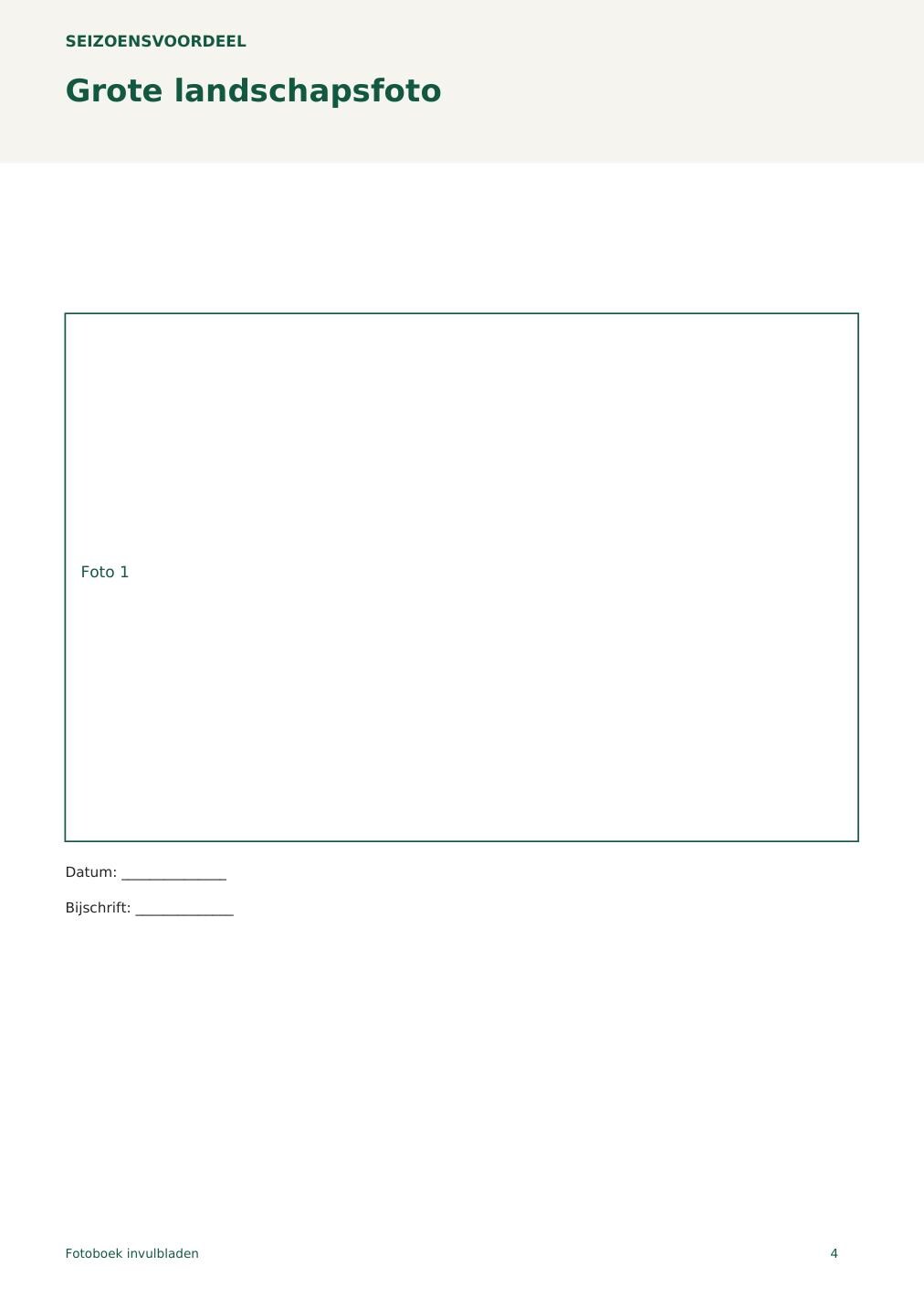 Fotoboek invulbladen – printbare A4 PDF in het Nederlands – digitale download