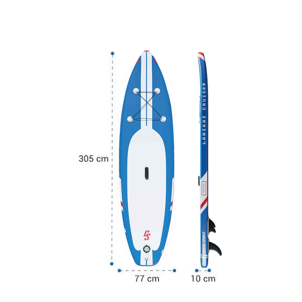 Capital Sports Sup Board Lanikai Cruiser 9'8" Blue Stripes