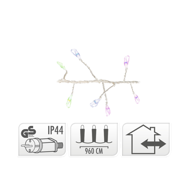 Clusterdraad LED Multicolor 960 Leds 960cm