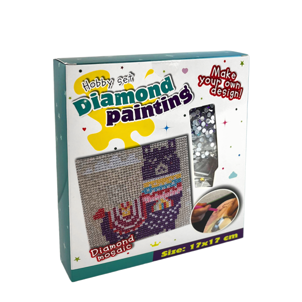 Diamond Painting Set Lama 17x17cm