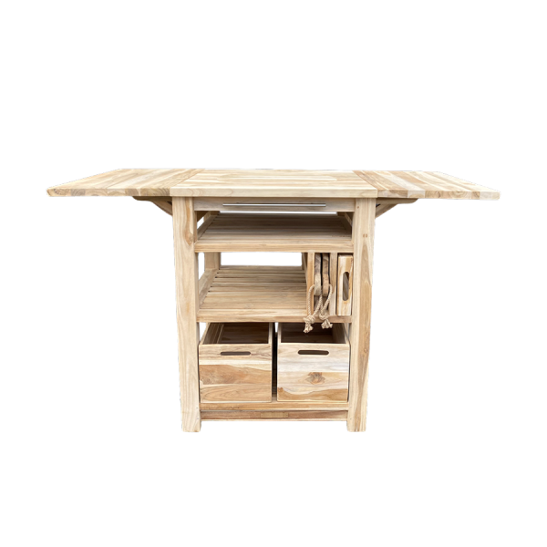 Dutch Barbecuetafel Teak 129,5x59,5x80cm