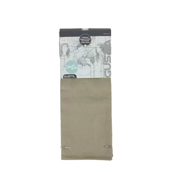Gusta Tafelloper Taupe 150x44cm