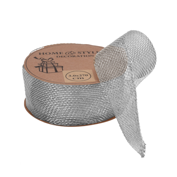 H&S Cadeaulint Zilver 3x270cm