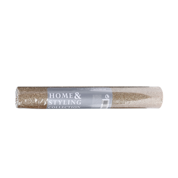 H&S Decostof Glitter Champagne 28x250cm
