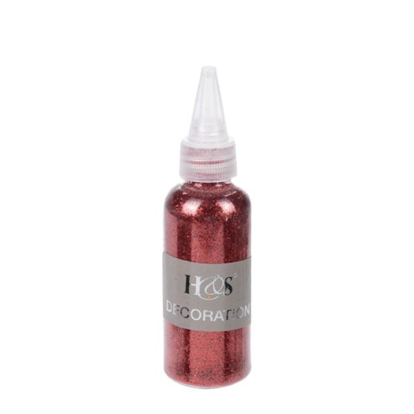 H&S Glitter Klein Rood 40gr