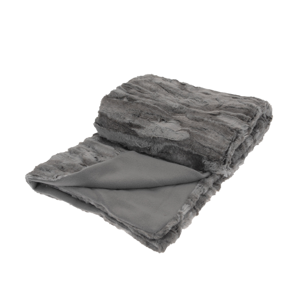H&S Plaid Fleece Vacht Grijs 130x150cm