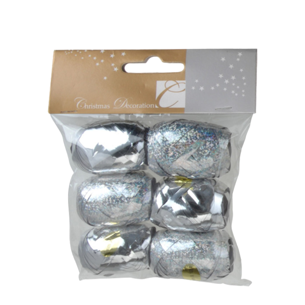 H&S Verpakkingslint Zilver Set 6-delig