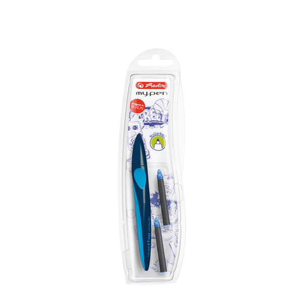 Herlitz Rollerbalpen My.Pen Met 2 Inktpatronen Blauw