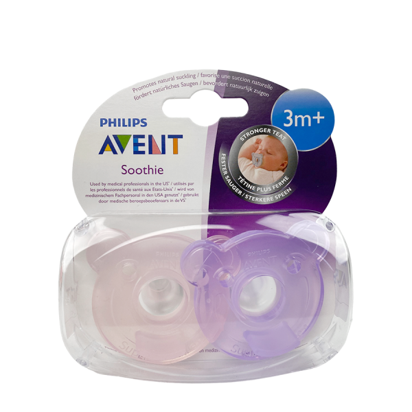 Philips Fopspeen Avent Soothie Roze/Paars 2 Stuks